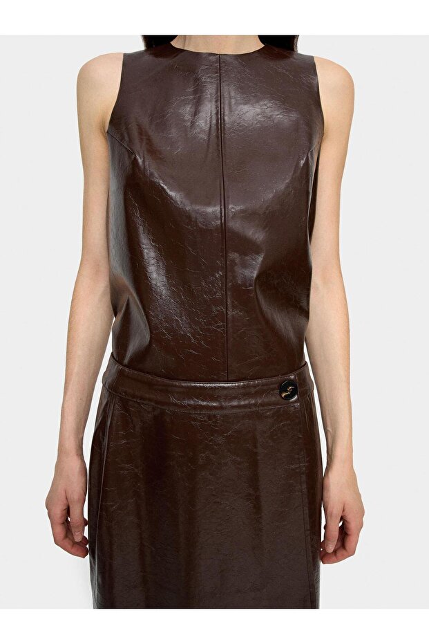 Deri Efektli Üst - 5