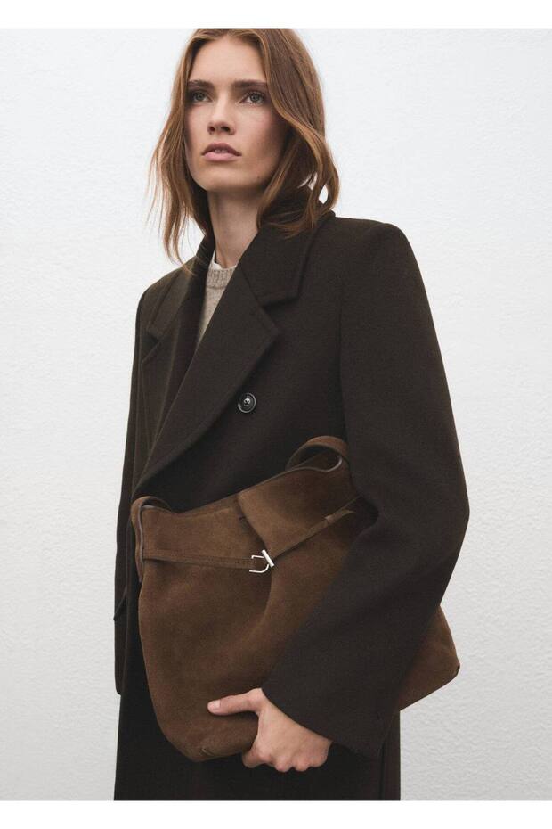 Süet bucket çanta - 5