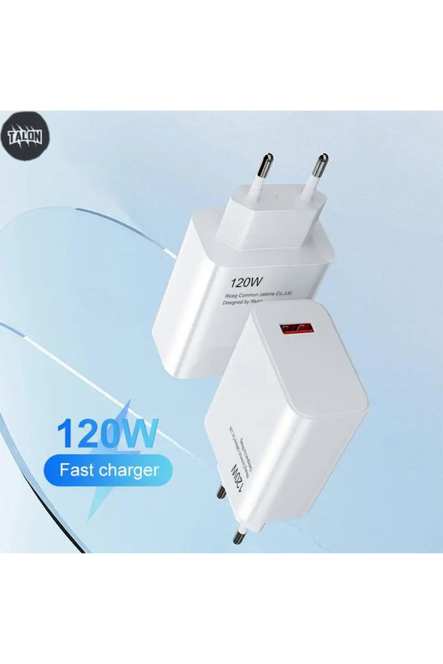 TLN-120W Hızlı Turbo Şarj Smart Chip Güvenli Şarj Adaptör Şarj Kablosu 2in1 Set Usb-Typce Orjinal - 6
