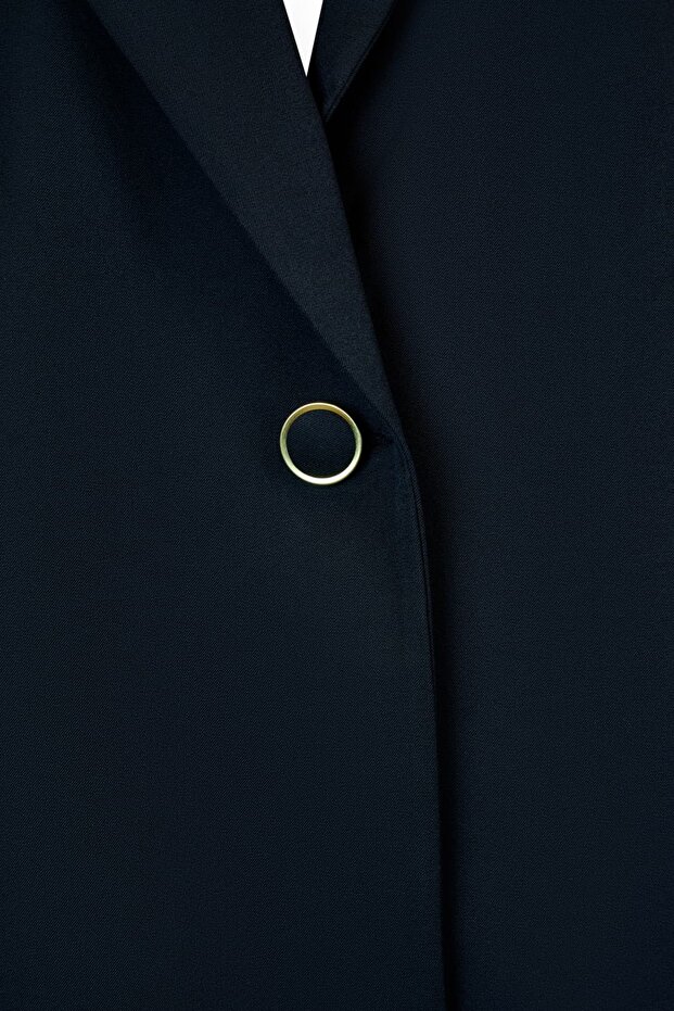 Tek Düğme Yırtmaçlı Ceket - 4