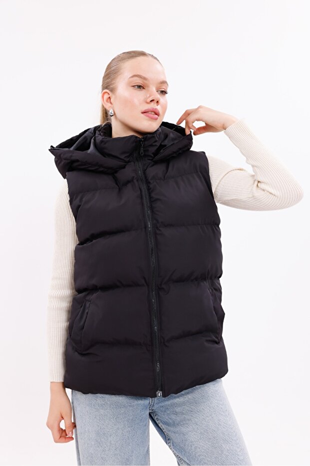 Women's Hooded Short Vest