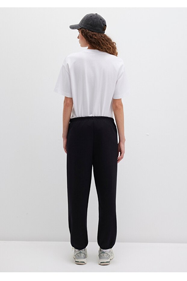 basic normal bel slim straight lastikli paça eşofman altı - 3