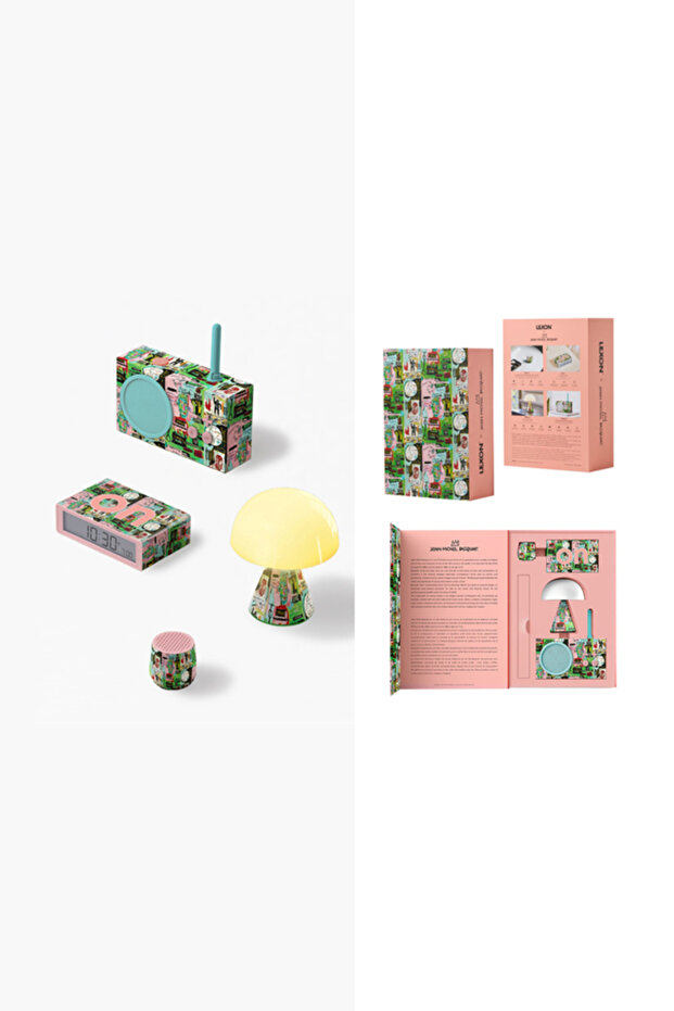 Gift Set In Italian(Mino+ Speaker, Mina M LED Lamp, Flip+ Alarm Clock, & Tykho 3 Fm Radio & Speaker)