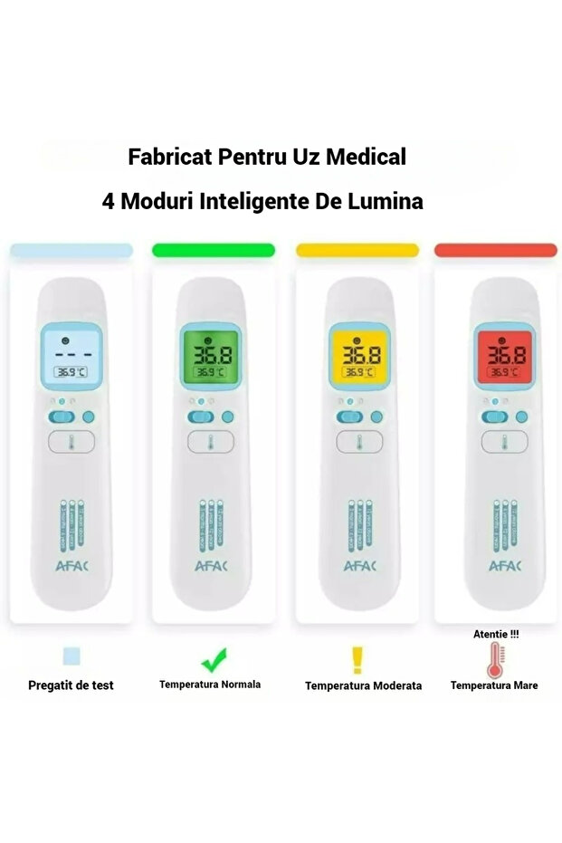 Thermometer for adults and children, non-contact, dual mode forehead - ear with infrared, LCD display - 7