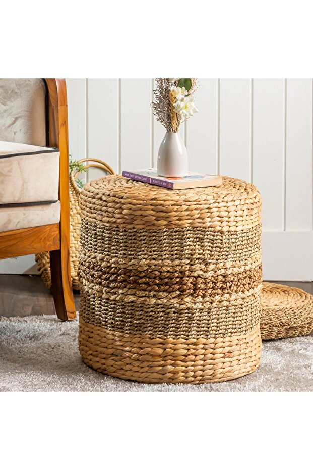 Tiki Drum Pouf