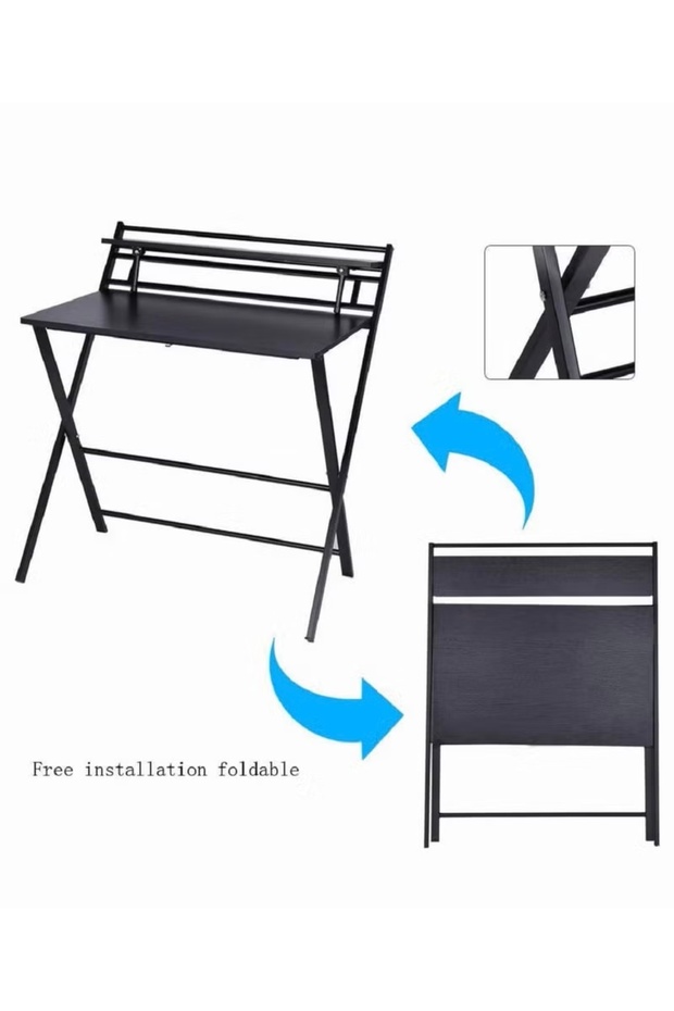Foldable office table with practical design and top shelf for perfect organization - 8