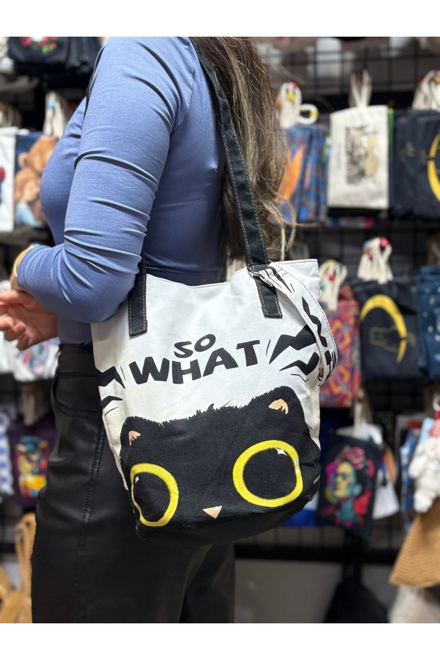Saira Cat Patterned Ethnic Authentic Shoulder Bag Waterproof Daily Travel Use