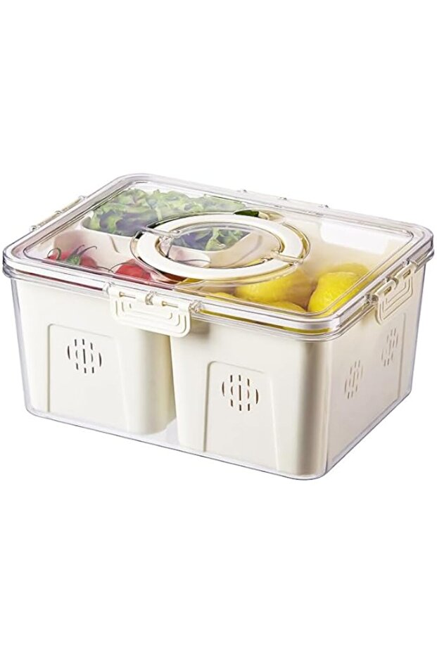 Refrigerator Fruit Storage Containers for Fridge with Lids & Handle, Plastic Storage Containers wit - 1