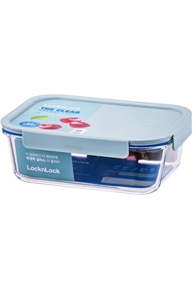 Clear Glass Rectangular 160ml Mint - Durable, Airtight, Heat-Resistant Food Storage Container