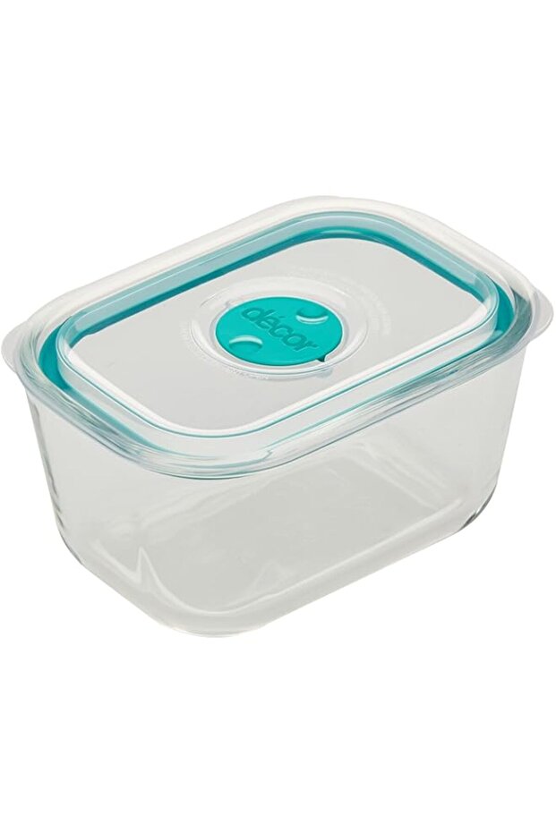 Vent & Seal Glass Round Food Container, 750ml Capacity, Transparent
