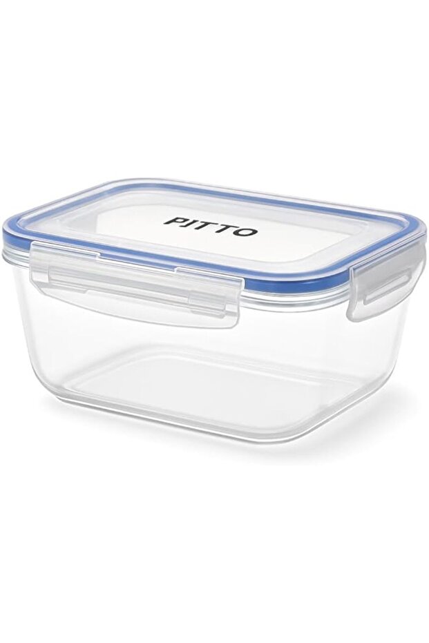 900 ml Square Plastic Food Storage Container – Airtight, Durable, and Freezer-Safe with Blue Lid