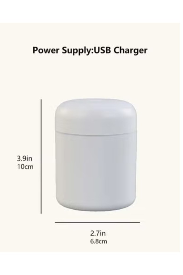 USB Air Humidifier Diffuser with LED Light White - 6