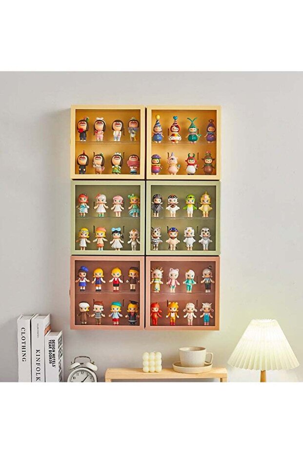 2 Tier Transparent Collectibles Display Box, Wall Mounted Storage Display Rack, Acrylic Display Box - 5