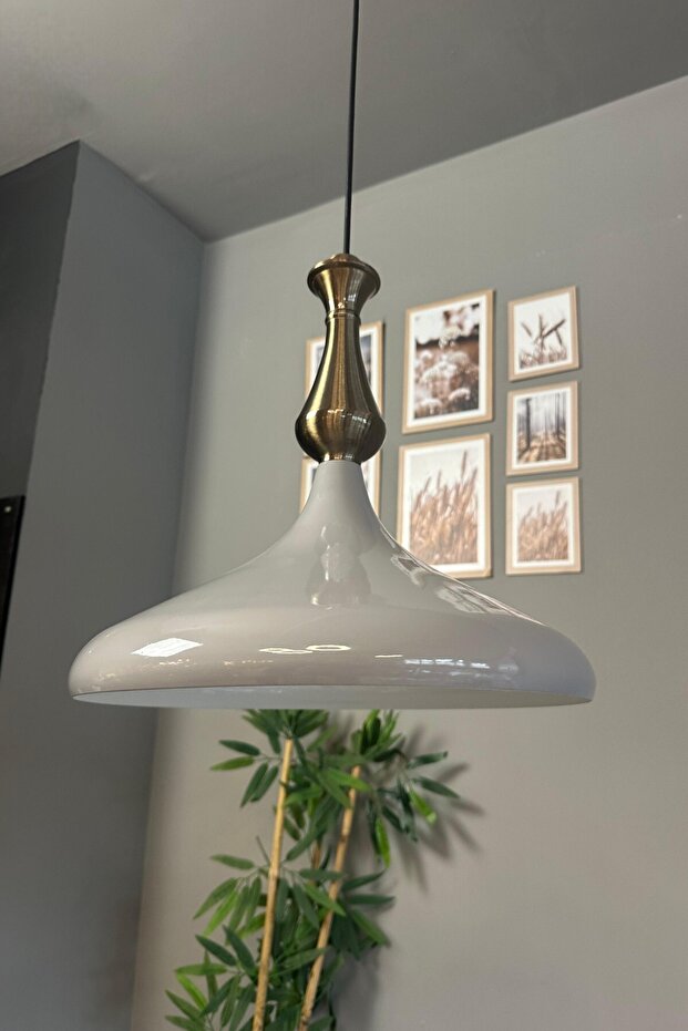 Champion Gri Eskitme Vezir Başlık Tekli Avize Sarkıt Salon Mutfak Butik Lamba Aydınlatma Avizeler - 1