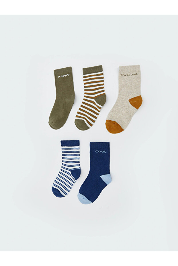 Lcw Baby Green Baby Boy Socks 5-Pack