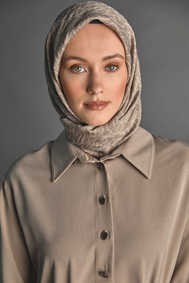 Nakışlı Lyocell Elbise - 6