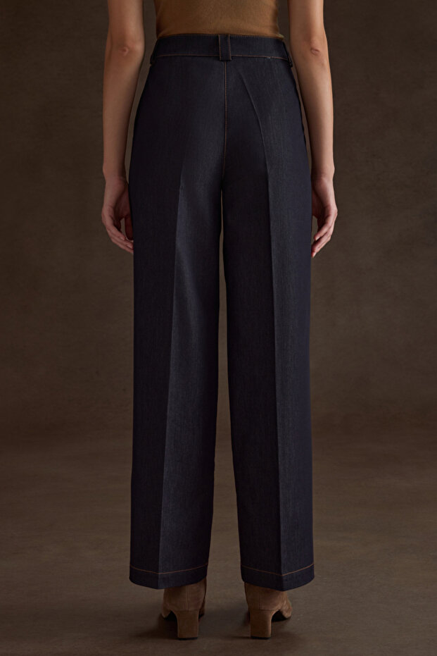 Denim Görünümlü Pantolon - 5