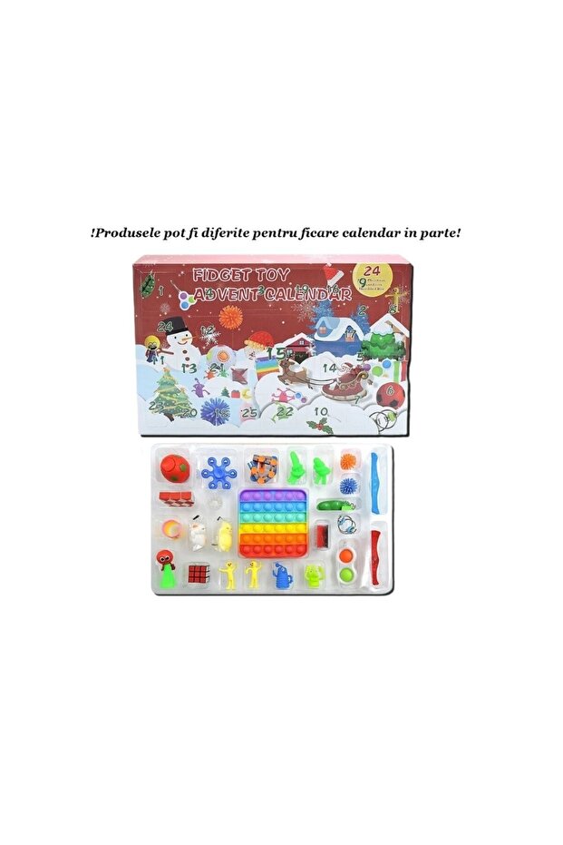 Calendar Advent Jucării Fidget, Flippy, Model Craciun, Multicolor - 5