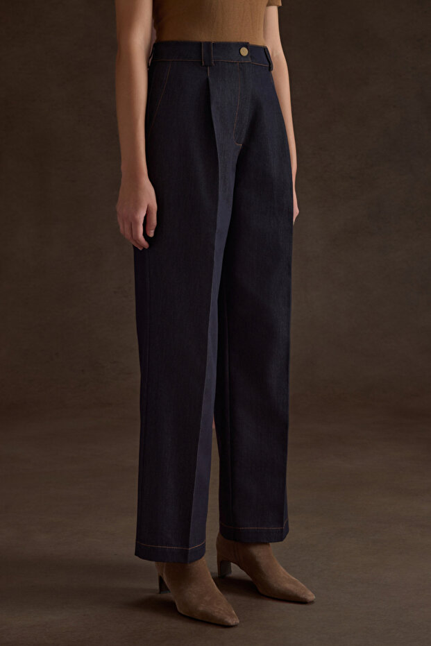 Denim Görünümlü Pantolon - 3