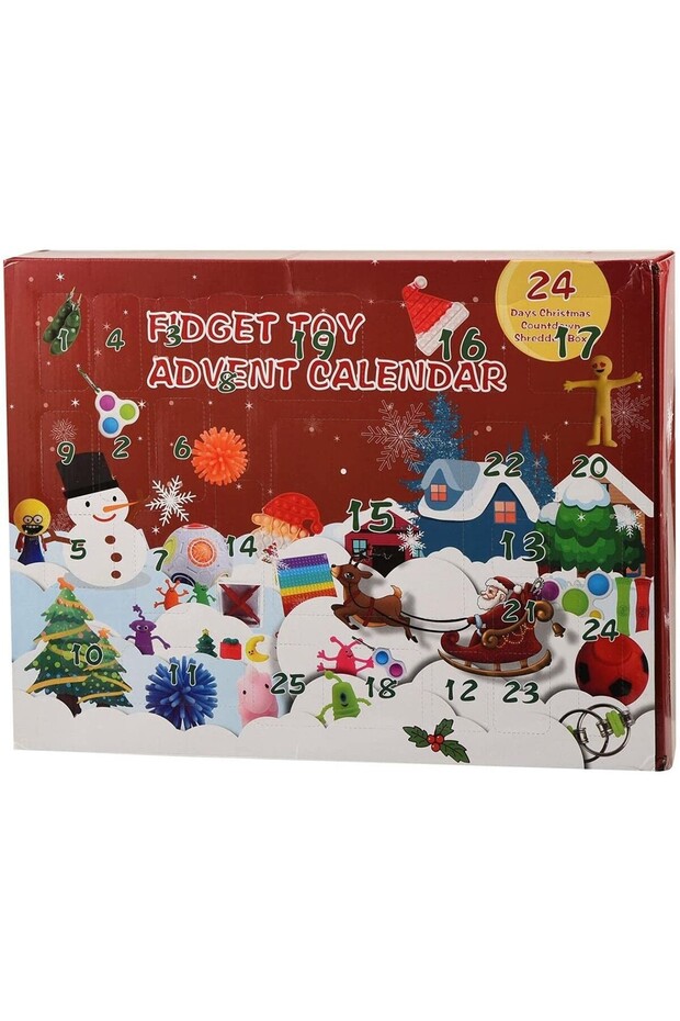 Calendar Advent Jucării Fidget, Flippy, Model Craciun, Multicolor - 1