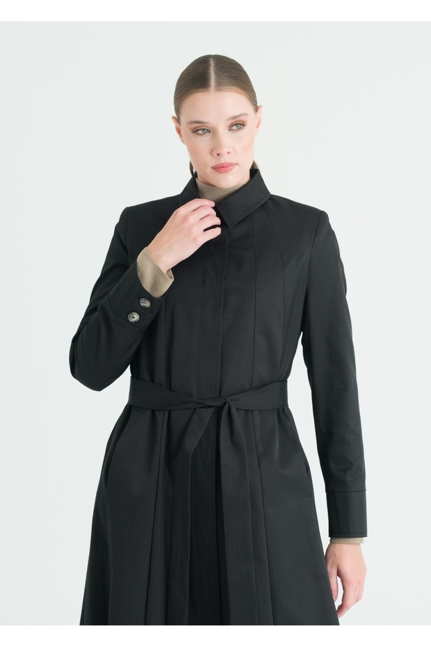 Parçalı Kloş Pardesü - 5