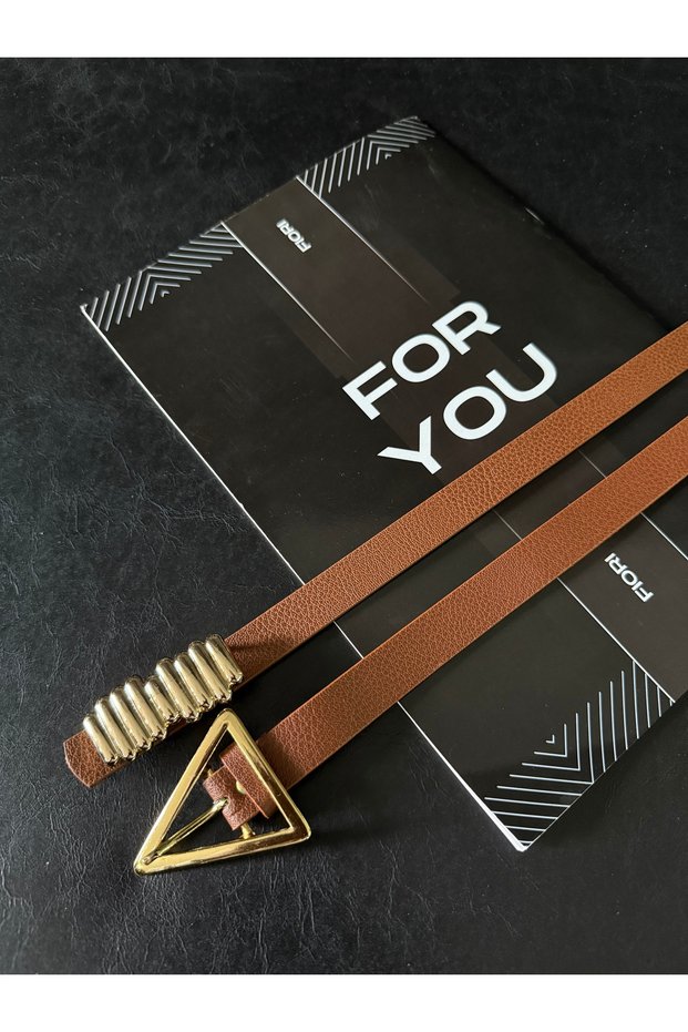 Women's Trouser Belt, Jacket Belt, Dress Belt, Shirt Belt with Triangle Gold Buckle