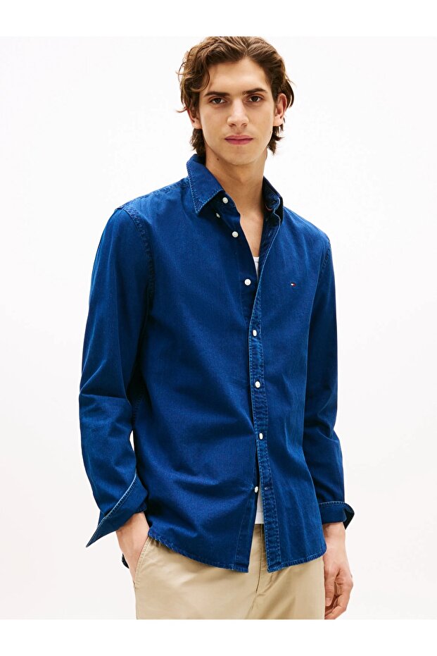 CHAMBRAY RF SHIRT Erkek Mavi Gömlek - MW0MW38134 - 2