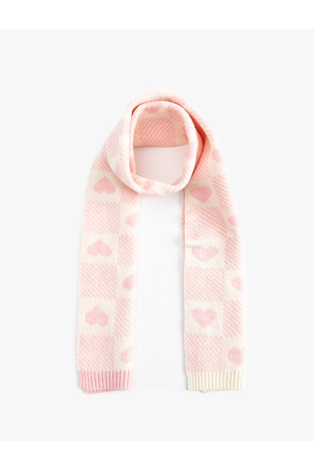 Checkered Heart Long Scarf