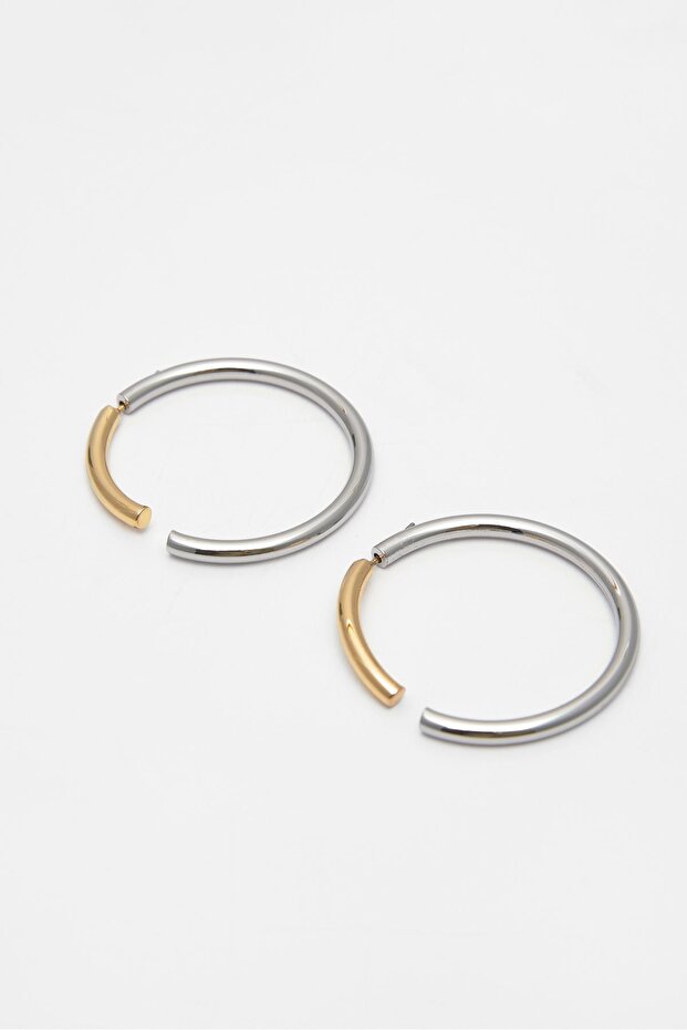 İki renkli halka küpe - 3