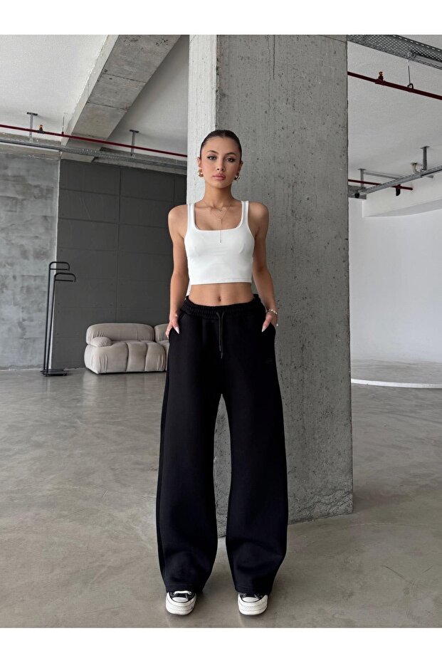 Baggy 3 Thread Ruched Oversize Sweatpants