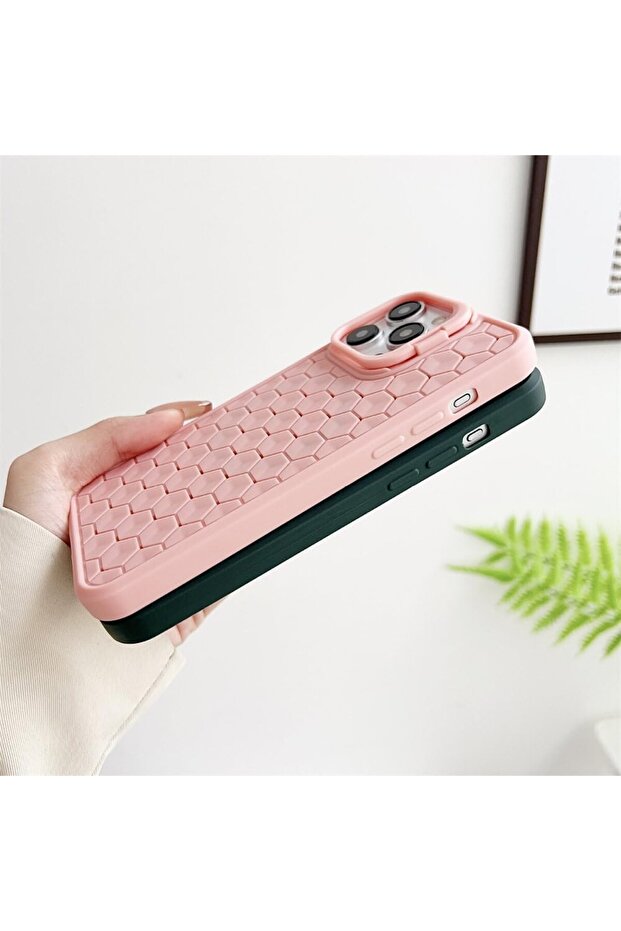 TPU Protective Case for Apple iPhone 14 — 3D Cube, Ring Camera Protector, Pink - 3