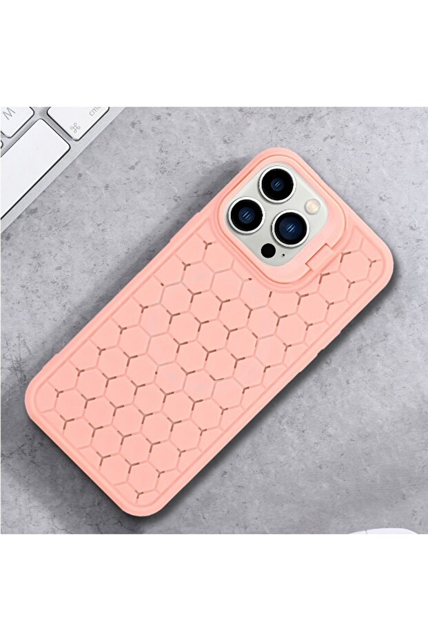 TPU Protective Case for Apple iPhone 14 — 3D Cube, Ring Camera Protector, Pink - 6