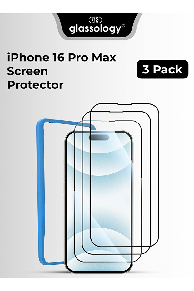 9H Tempered Glass Screen Protector – 3 Pack for iPhone 16 Pro Max