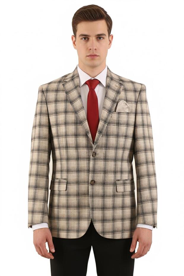 Slim Fit Erkek Tek Ceket