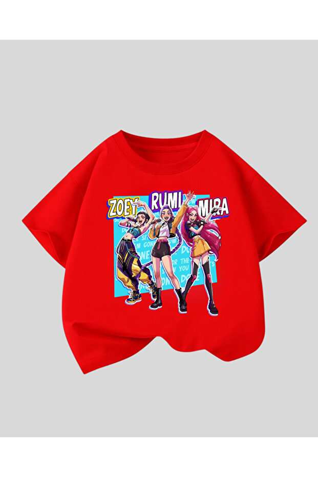 KPop Demon Hunters Kids Design Unisex Oversized T-Shirt