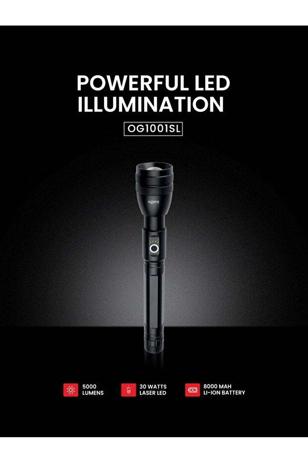 Rechargeable LED Flashlight 2SC - Ultra-Bright High Lumen Tactical Torch