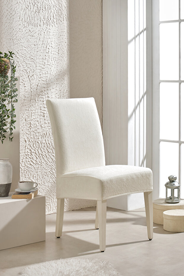 Ultra Soft Velvet Stretchable Chair Cover - Compatible with High-Back Chairs - Full Protection