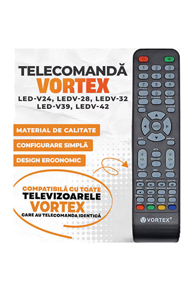 Telecomanda TV/LED Vortex LEDV-24E12D/E16D/E16DF/LEDV-24E19D/E1D/LEDV-28E16D/E33D/LEDV-32E16D/ED2D - 2