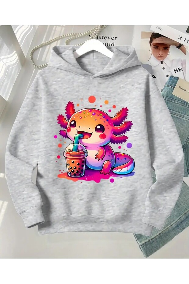 Fashion K Hooded B Printed Sweatshirt for Girls