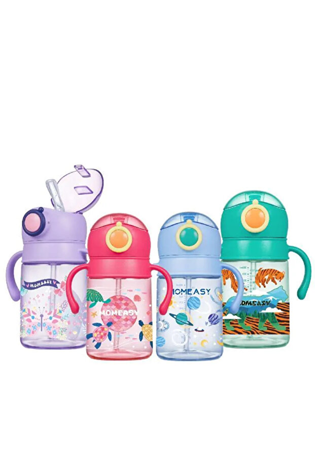 360ml Baby Water Bottle With Straw Supports Independent Drinking 18M+