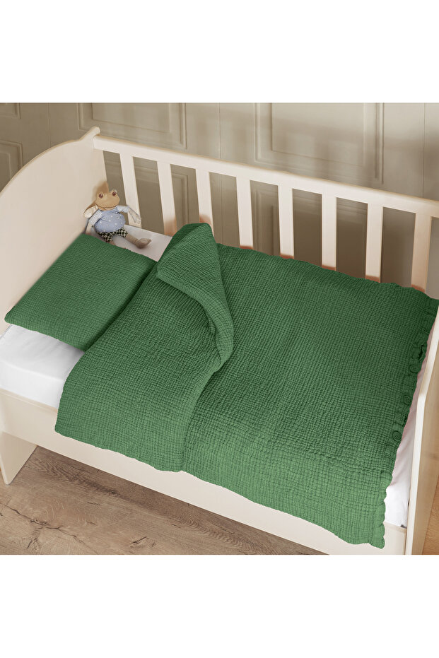100% Cotton 8-Layer Muslin Baby Duvet Cover Set