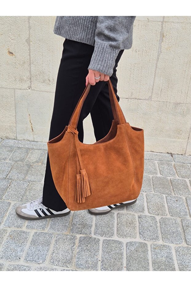 Genuine Suede Leather Women's Shoulder Bag Yc012079Hsd