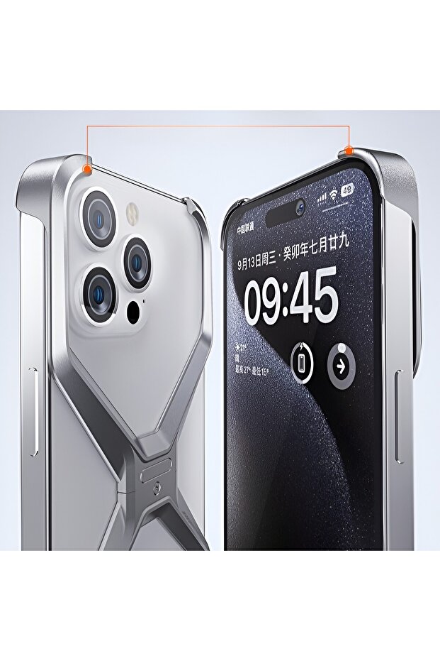 Armor X Case for iPhone 15 Pro Max, Flippy, Alloy, 2-Layer Edges, Metallic Gray - 4