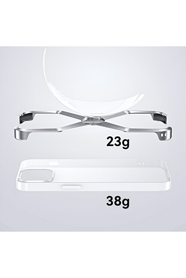 Armor X Case for iPhone 15, Flippy, Alloy, 2-Layer Edges, Grippy, Metallic Gray - 3