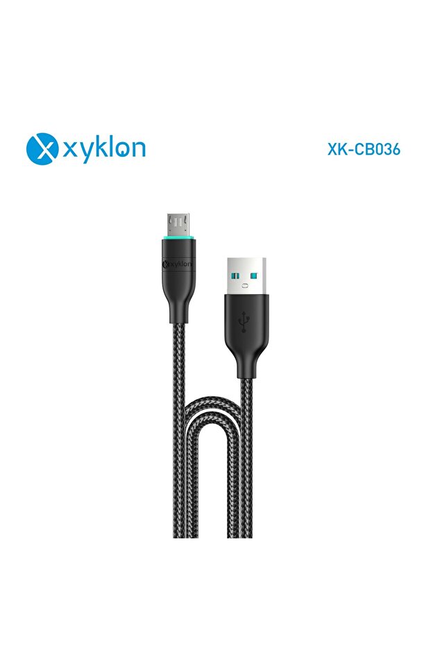 كابل شحن ومزامنة USB-A إلى Micro من Xyklon (طراز: XK-CB036)