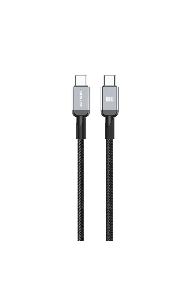 USB-C to USB-C Cable 1m, Durable Braided, 100W Power Delivery, 480Mbps – Black