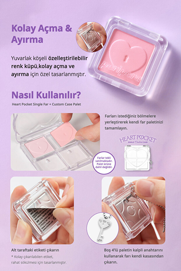 Kişiselleştirilebilir Simli Tekli Far Heart Pocket Single (G02 My Name is Pink Sparkly) - 6