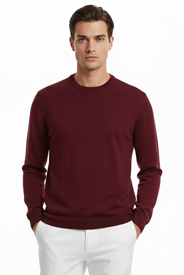 BORDO Bisiklet Yaka Triko Kazak - 1