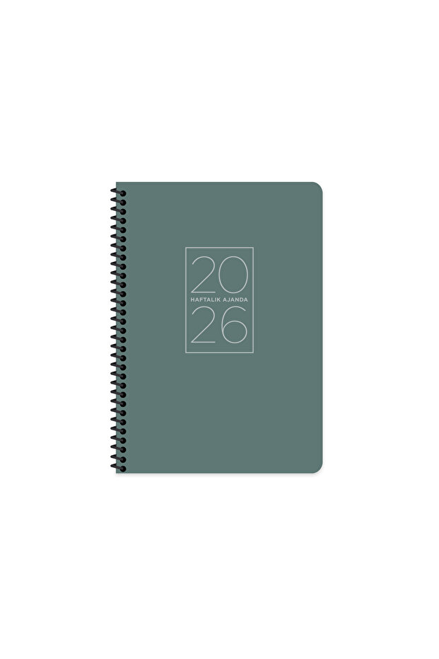 Keskin 2026-17*24 Spiral Weekly Planner - Green