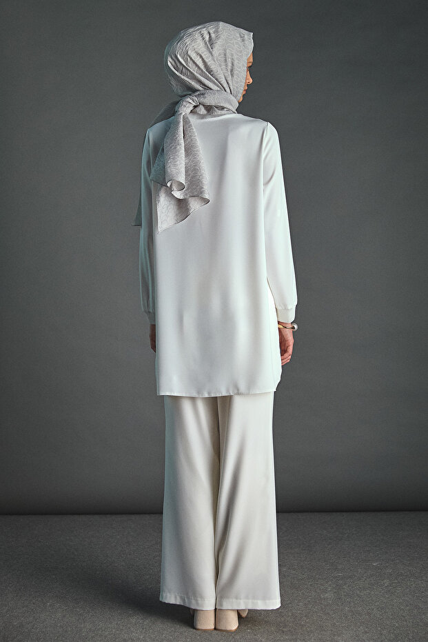 Ribanalı Krep Basic Tunik - 3